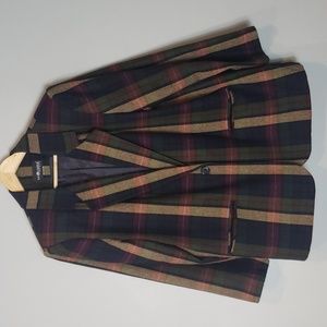 Vintage Plaid Blazer - Red, Green, Tan